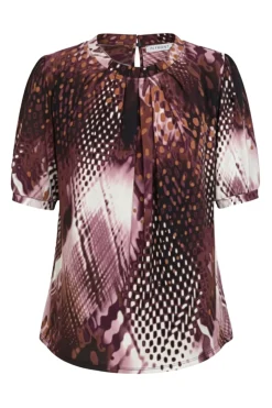 Grazia blouse 1/2 sleeves Burgundy 16927