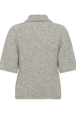 GZalpha ss polo pullover Light grey melange 100493 10910852
