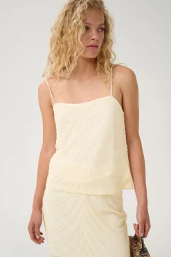 GZglira top Butter Yellow sequins 10909954