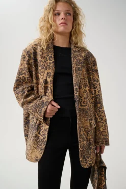 GZleane OZ blazer Leopart print leather 10909938