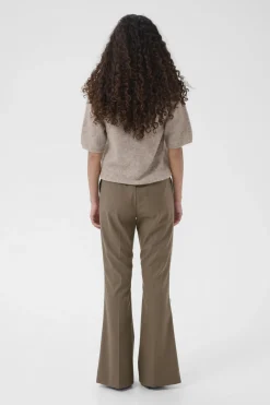 GZpaula HW flared pants Dark timberwolf melange 1068 10910891