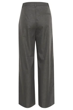 GZpaula melange MW wide pants Dark grey melange 10910494