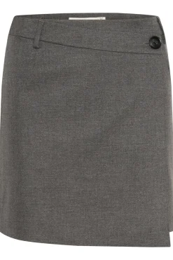 GZpaula melange MW wrap skirt Dark grey melange 10910495