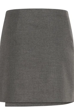 GZpaula melange MW wrap skirt Dark grey melange 10910495