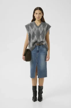 GZviva HW pencil skirt Vintage blue denim 10910730