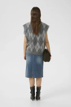 GZviva HW pencil skirt Vintage blue denim 10910730