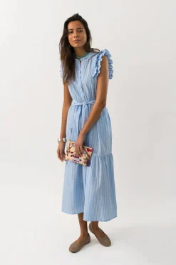 HarrietLL Maxi Dress SL 80 Stripe 252683039