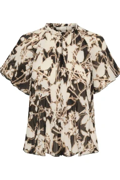 HendraIW Top Black Silhuette Flowers 30109418