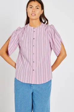 448HMTulin shirt 370 Pink stripe HM1250