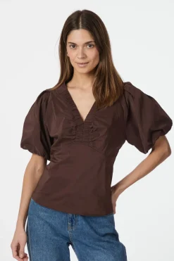 Irina Poplin Dark brown 162219