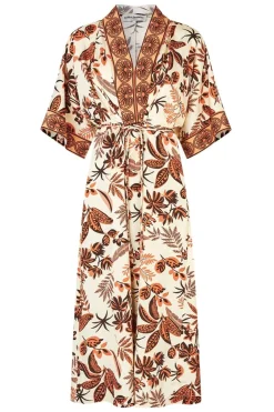 Jemimall Maxi Dress 3/4 Creme 261103004