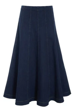 Jinzu maxi nederdel Dark Jeans Blue 25724455413