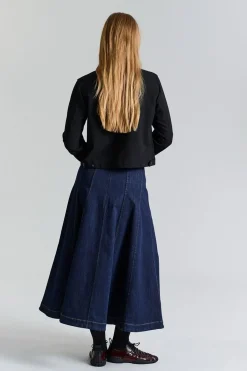 Jinzu maxi nederdel Dark Jeans Blue 25724455413