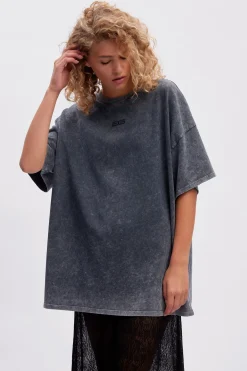 JioGZ oversize tee Dark grey washed 10909249