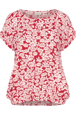KAbeathe Stanley Blouse True Red/Chalk Flower Print 10508896