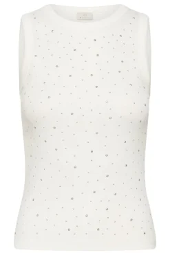 KAcarna Rhinestone Top 10510590 Chalk