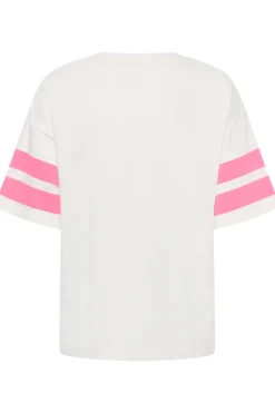 KAhally TShirt Chalk/PinkPower Text Print 1 10511173