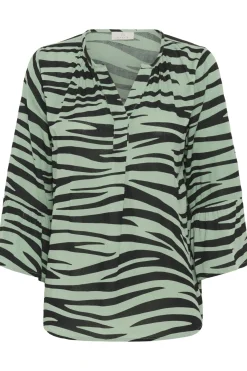 KAjanne Blouse Green/Black Animal
