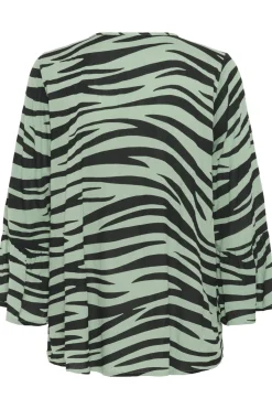 KAjanne Blouse Green/Black Animal