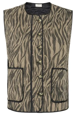 KAkayla Waistcoat Feather Gray / Black Animal 10510162