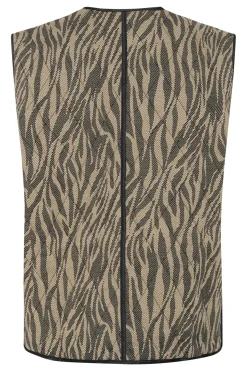 KAkayla Waistcoat Feather Gray / Black Animal 10510162