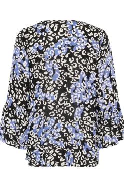 KAlea Blouse Blue Leopard