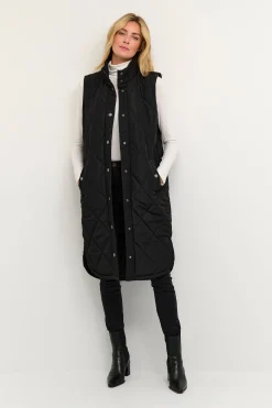 KAmeria Quilted Waist Coat Black deep 10505686