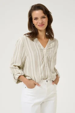 KAmilia Blouse Chalk / Chinchilla Stripe 10508313