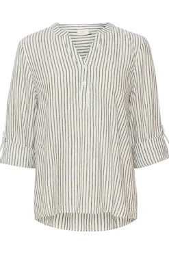KAmilia Blouse Chalk/Black Stripe
