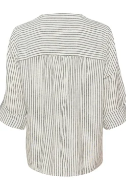 KAmilia Blouse Chalk/Black Stripe