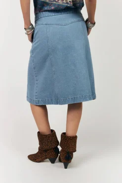 Kayll Short Skirt Washed Denim 261122044
