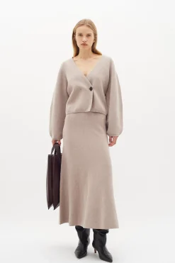 KayllaIW Skirt Sandy Grey Melange 30109740