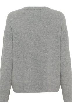 KBAnemone Vneck Medium Grey Melange 103702 10105773