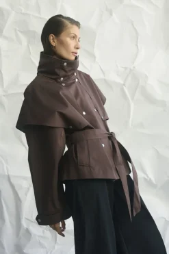 KBDana Short Trench Jacket Chocolate Martini 191216 10105927