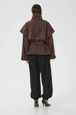 KBDana Short Trench Jacket Chocolate Martini 191216 10105927