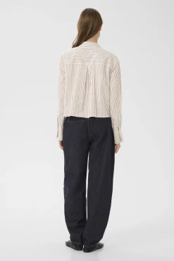 KBElmira Short Shirt Cinnamon Stripe 109217 10105866