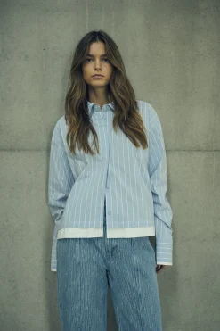 KBTessa Shirt Light Blue Stripe 10105309