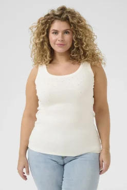 KCcarina Rhinestone Tank Top Chalk