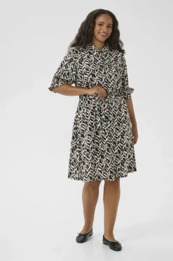 KCdena Dress Black/Feather Grey Lines 10583991