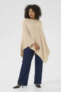 KCjenny Knit Poncho Feather Gray Melange