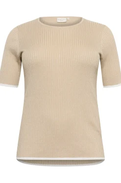 KClizzy rib contrast Pullover Feather G. with Chalk contrast