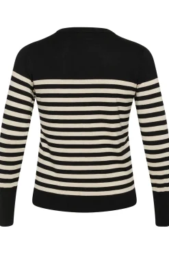 KClizzy Striped Knit Pullover Black/Feather Gray Mel. Stripe 10582600