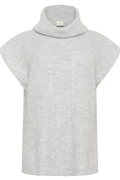 KCmala Knit Poncho Grey Melange 10583504