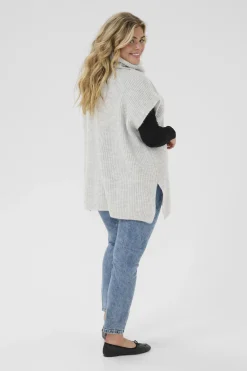 KCmala Knit Poncho Grey Melange 10583504