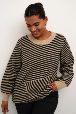 KCverina Knit Pullover Feather Gray Melange / Black 10582595