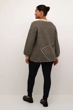 KCverina Knit Pullover Feather Gray Melange / Black 10582595