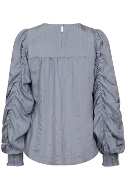 KesiCC Drape Sleeve Blouse 23Pale Blue 45023