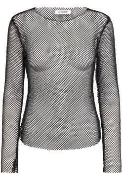KrystalCC Net Blouse 96Black