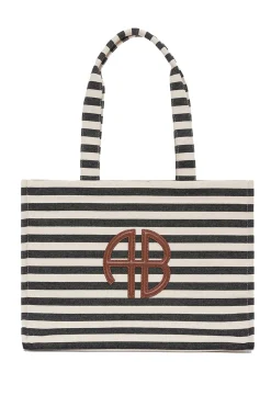 LARA TOTE Black/Nature Stripe A1311091