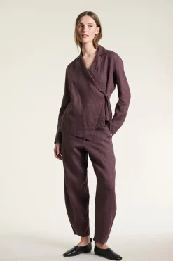 Lazy linen bukser RAISIN 26121414053